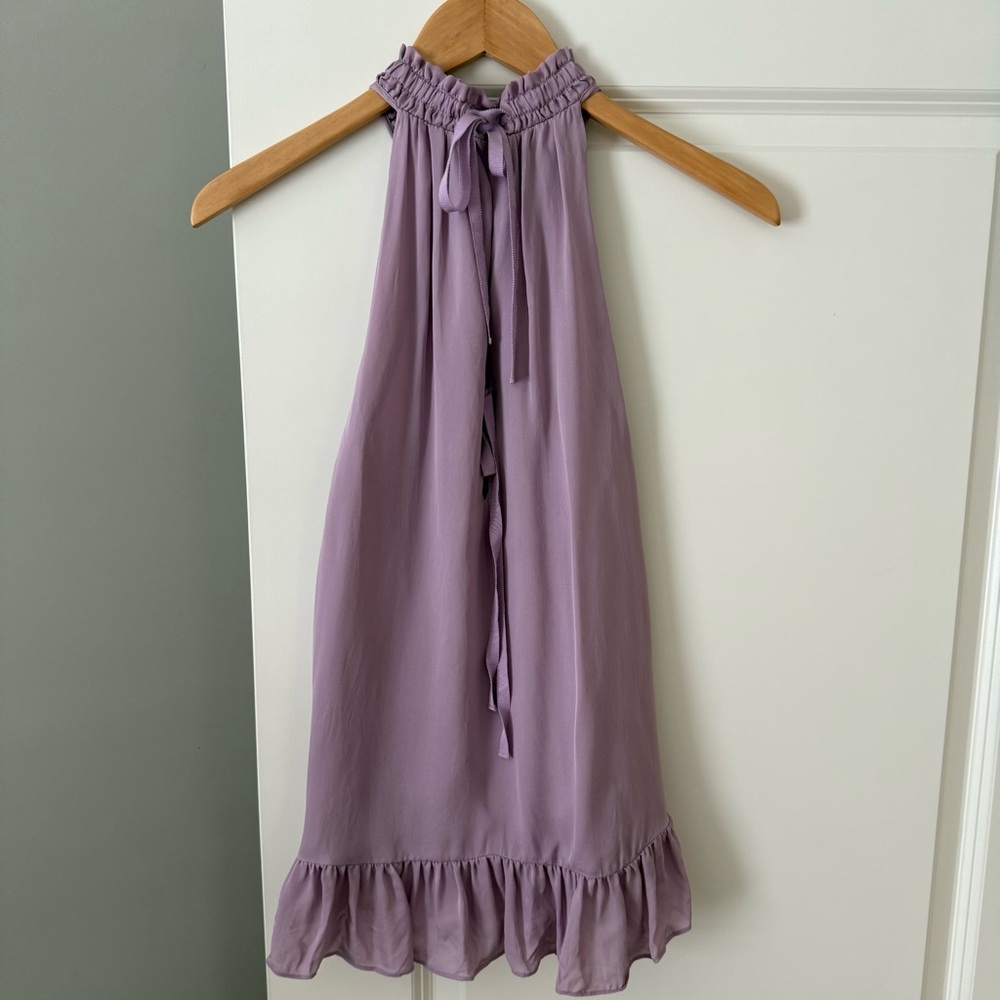 Cinq à Sept Lilac Ruffle Detail Blouse - Picture 2 of 4